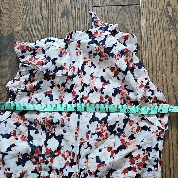 Club Monaco Floral Ruffled Blouse - Picture 3 of 4